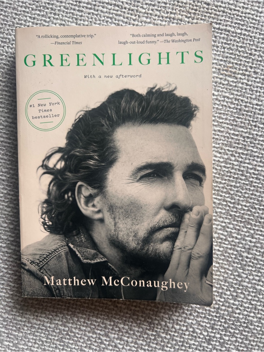 Greenlights by Matthew McConaughey  paperback book